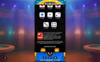 Lucky Dice – Paytable
