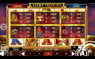 Lucky Foxilian – Paytable