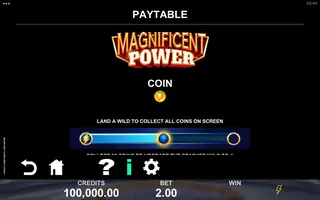 Magnificent Power Hera’s Crown – Paytable