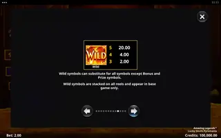Amazing Legends Lucky Devils Pyromania – Paytable