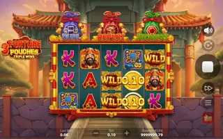 3 Fortune Pouches: Triple Wins – Feature in play
