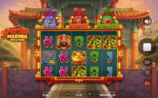 3 Fortune Pouches: Triple Wins – Feature in play