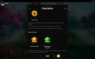 Coin Blossom – Paytable