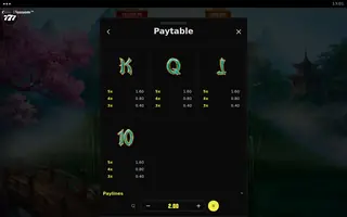 Coin Blossom – Paytable
