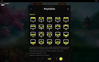 Coin Blossom – Paytable