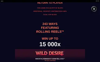 Immortal Romance II King Millions – Game rules