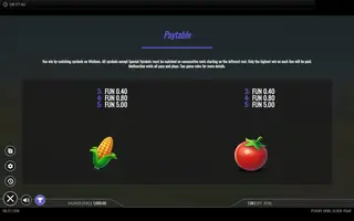 Plucky Hens: Cluck Yeah – Paytable