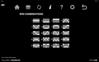 Hot As Hades Power Combo – Paytable