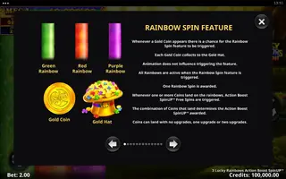 3 Lucky Rainbows Action Boost SpinUP – Game rules