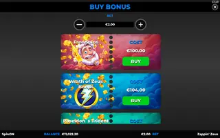 Zappin’ Zeus – Bonus buy