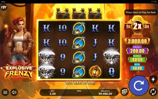 Explosive Frenzy – Feature in play