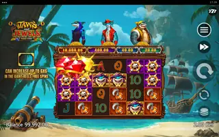Jaws and Jewels Power Combo – Feature in play