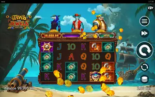 Jaws and Jewels Power Combo – Feature in play