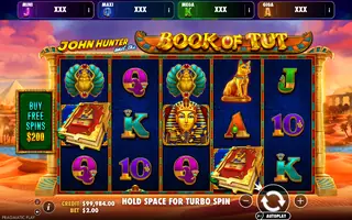 Book of Tut – Oranje Jackpot – Feature in play