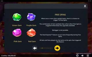 Bigger Bonanza Rush Express – Game rules