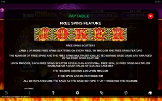 Fire and Roses Joker 2 All-In King Millions – Paytable