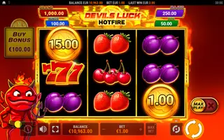 Devils Luck Hotfire Hold & Win – Winning spin