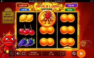 Devils Luck Hotfire Hold & Win – Feature in play