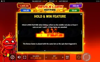Devils Luck Hotfire Hold & Win – Game rules