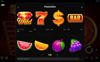 Bells of Fire – Paytable