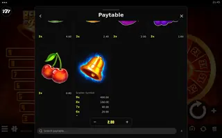 Bells of Fire – Paytable