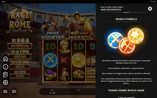 Rage Of Rome POWER COMBO – Game rules