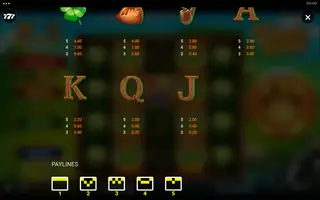 Tippy’s Gold – Paytable