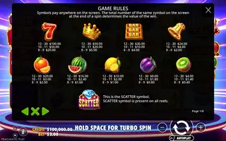 Jackpot Blaze – Paytable