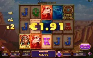 4 Wolves of Fortune – Winning spin