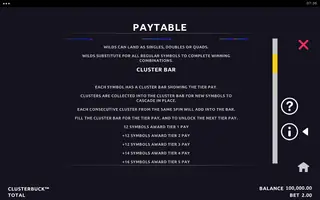 ClusterBuck – Game rules