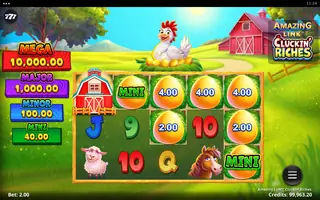Amazing Link Cluckin’ Riches – Feature in play