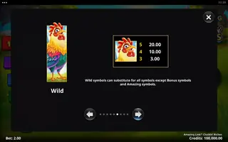 Amazing Link Cluckin’ Riches – Paytable