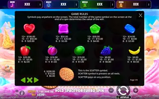 Sweet Bonanza – Oranje Jackpot – Paytable