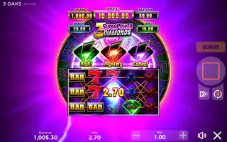 3 SuperPower Diamonds – Winning spin