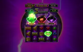 3 SuperPower Diamonds – Feature in play