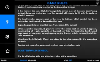 Scrolls of Persia – Game rules