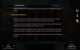 Power of Hercules Bonanza 10,000 – Game rules