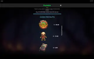 Possessed Fortunes – Paytable