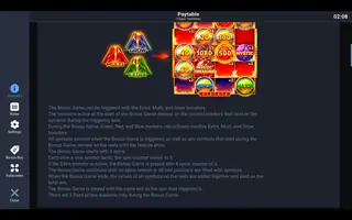 3 Super Volcanoes – Paytable