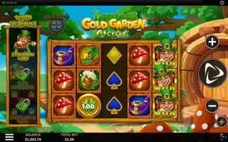 Leprechaun’s Gold Garden – Feature in play
