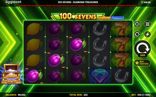 100 Sevens – Diamond Treasures – Winning spin