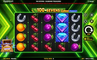 100 Sevens – Diamond Treasures – Feature in play
