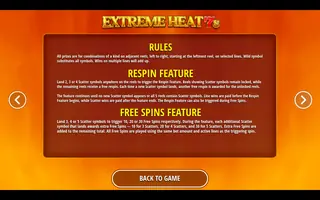 Extreme Heat 7s – Game rules