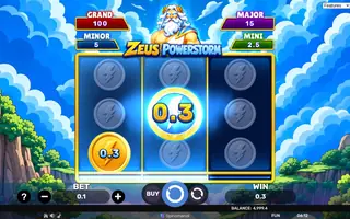 Zeus Powerstorm – Bonus Flash 3×3 – Winning spin