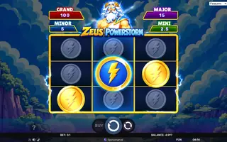 Zeus Powerstorm – Bonus Flash 3×3 – Feature in play