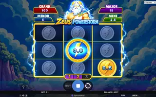 Zeus Powerstorm – Bonus Flash 3×3 – Feature in play