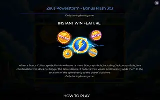 Zeus Powerstorm – Bonus Flash 3×3 – Game rules
