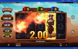Triple Cash Eruption The Western – Feature in play