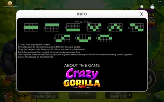 Crazy Gorilla Boom – Game rules