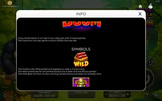 Crazy Gorilla Boom – Game rules